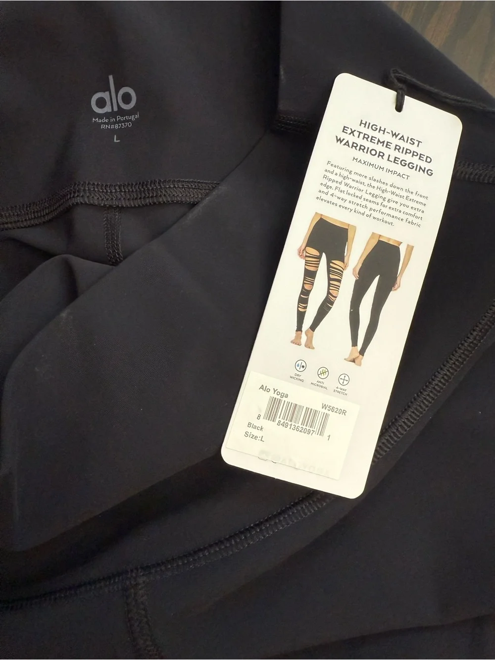 Alo High-Waist Slashed Leggings - Black